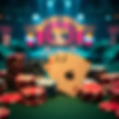 An array of poker chips and cards symbolizing the high-stakes environment