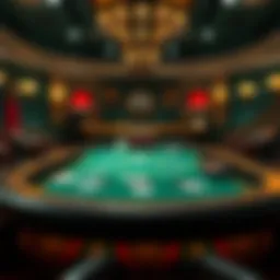 Table setup for playing blackjack