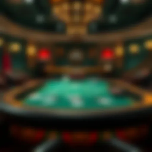 Table setup for playing blackjack