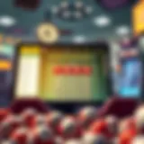 Illustration of an online lottery platform interface