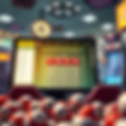 Illustration of an online lottery platform interface