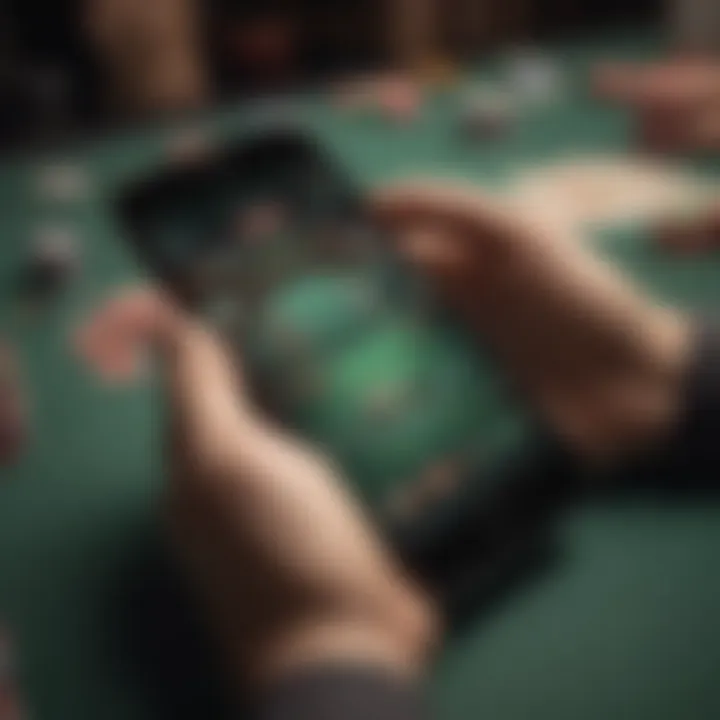 A user-friendly mobile interface for playing poker on-the-go.