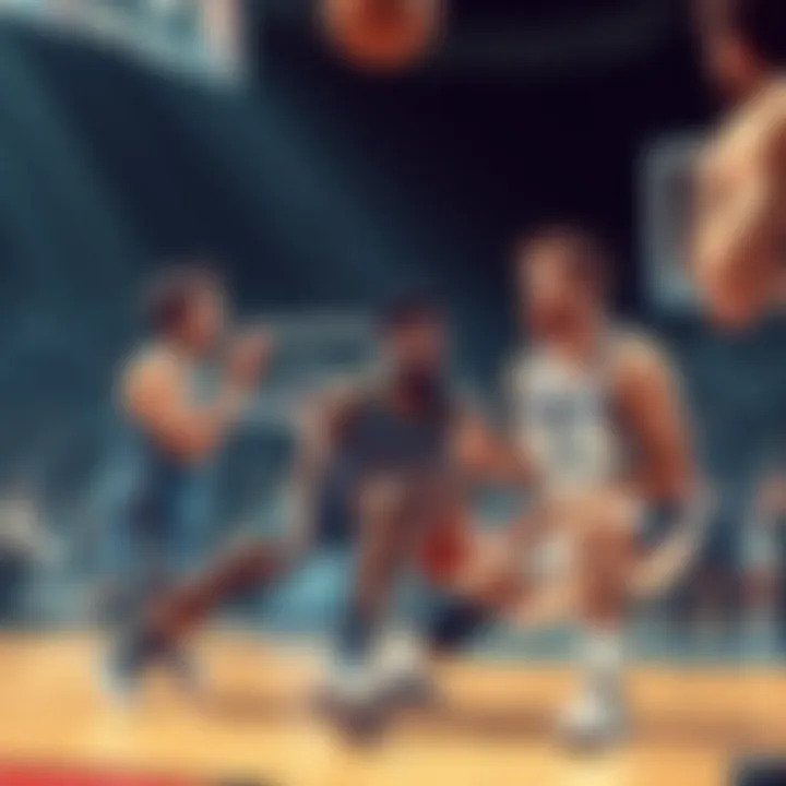 Team dynamics illustrated through player interactions during a game