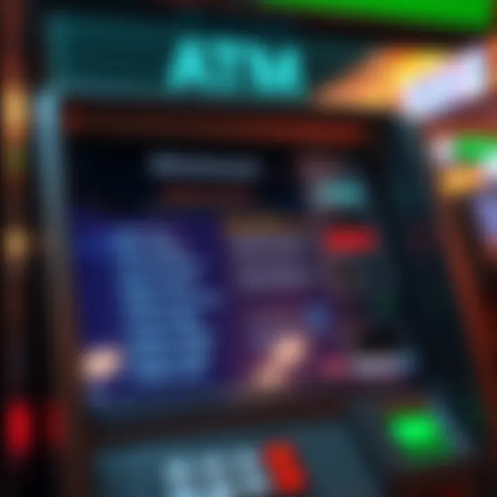 ATM interface showing withdrawal options