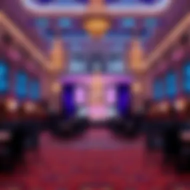 Elegant ballroom setup for entertainment events at Bellagio