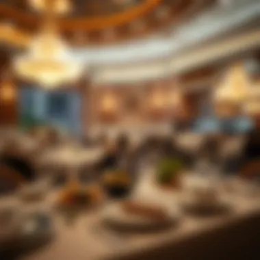 Gourmet dining experience in Bellagio's restaurant