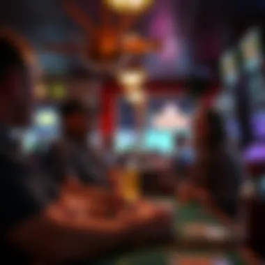 A group enjoying alternative betting activities like sports betting in a local venue