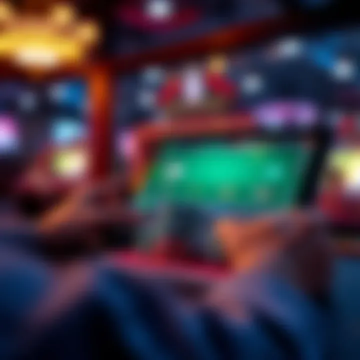 A user-friendly poker site interface displayed on a tablet