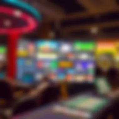 A vibrant digital interface showcasing various online betting options