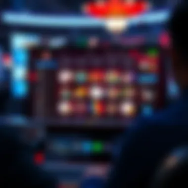 A digital screen displaying user engagement features of betting platforms