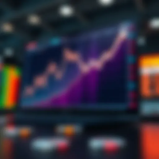 Graph showcasing stock market trends