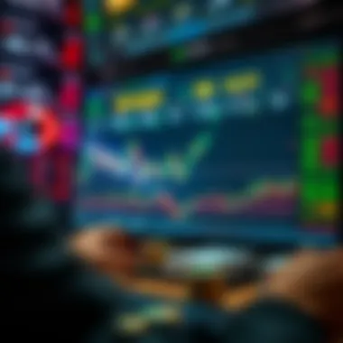 Conceptual image of stock analysis