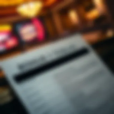 A detailed view of bonus terms and conditions document