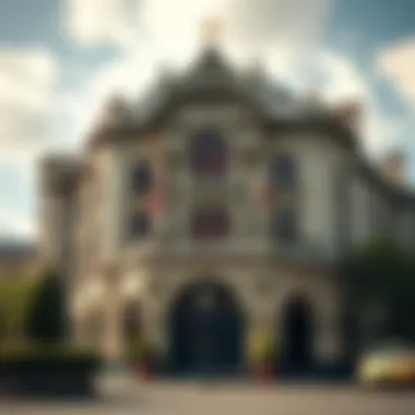 Elegant exterior of a historical casino in England