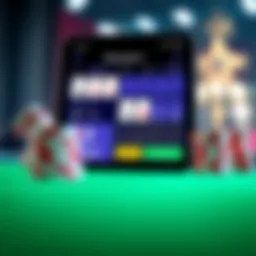 Screenshot of a popular blackjack betting app interface showcasing features