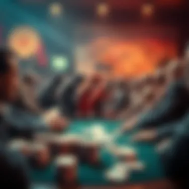 A historical collage representing the evolution of poker games over the decades.