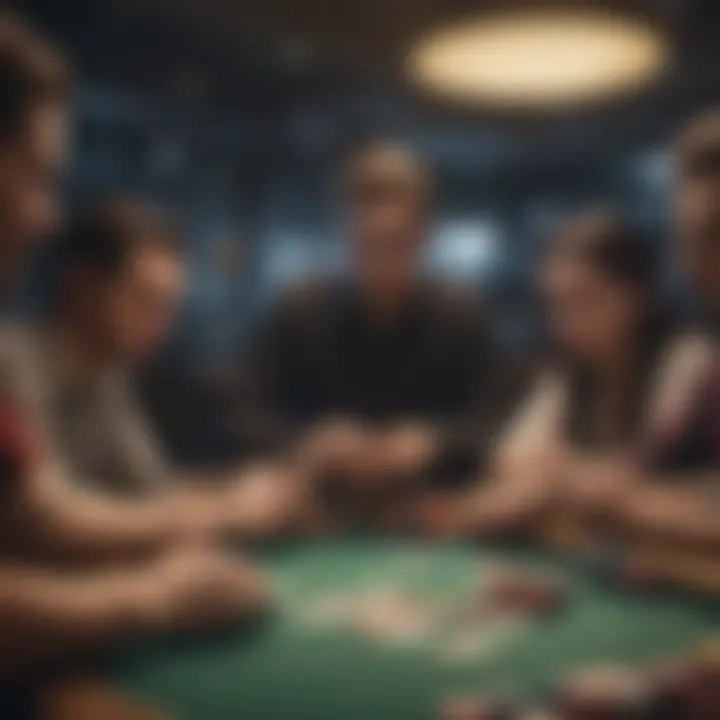 Group of players engaged in a virtual Omaha Poker game