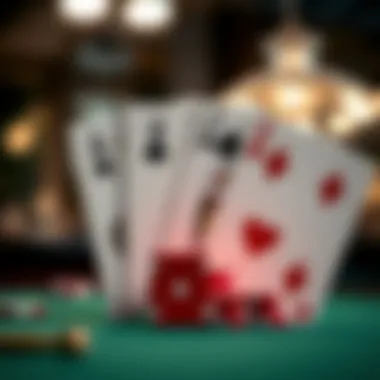 Visual representation of a royal flush in poker