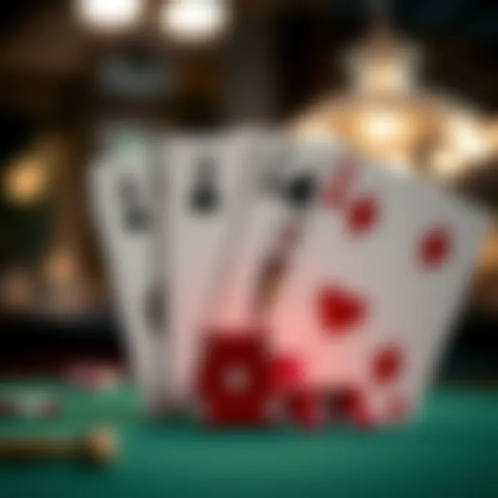 Visual representation of a royal flush in poker