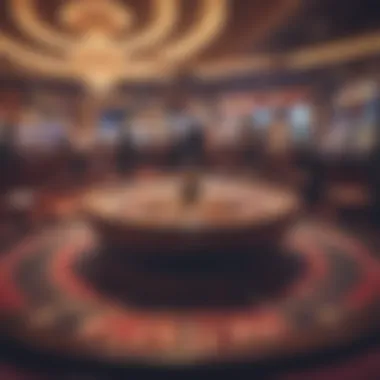 Vibrant Casino Floor Experience Inside view of the casino floor bustling with activity