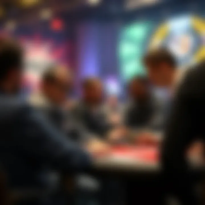 A group of tournament organizers discussing event logistics