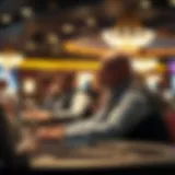 Professional dealers at a poker table during a tournament
