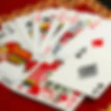 A vibrant display of traditional Asian playing cards showcasing intricate designs.