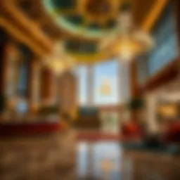 Luxurious hotel lobby in Atlantic City