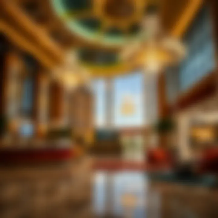 Luxurious hotel lobby in Atlantic City