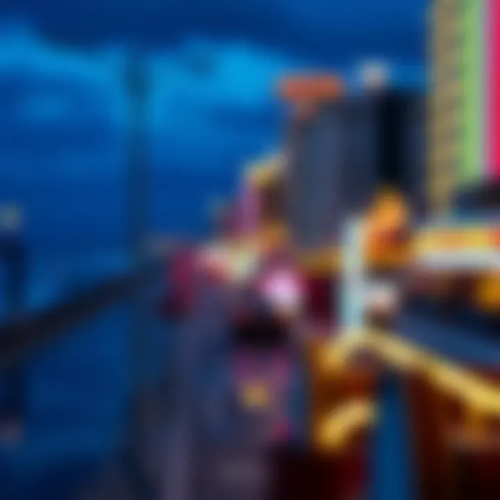 View of the Atlantic City strip at night