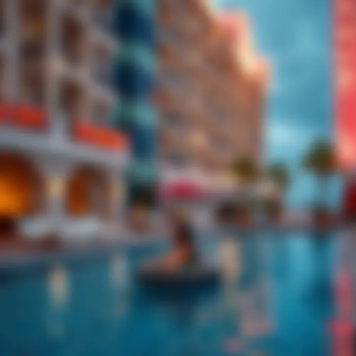 Relaxing pool area at an Atlantic City hotel