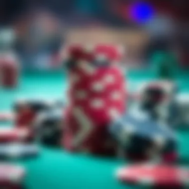 A close-up of poker chips stacked strategically