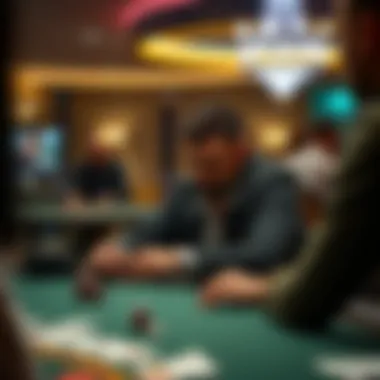 Player strategizing during an online Caribbean Stud session