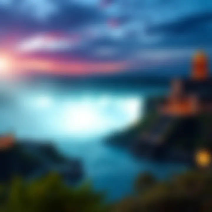 Stunning view of Niagara Falls integrated with casino ambiance