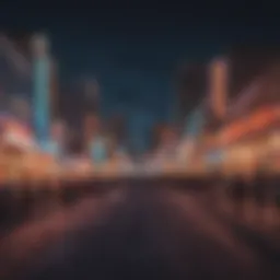 Panoramic view of Atlantic City Boardwalk with vibrant casino lights