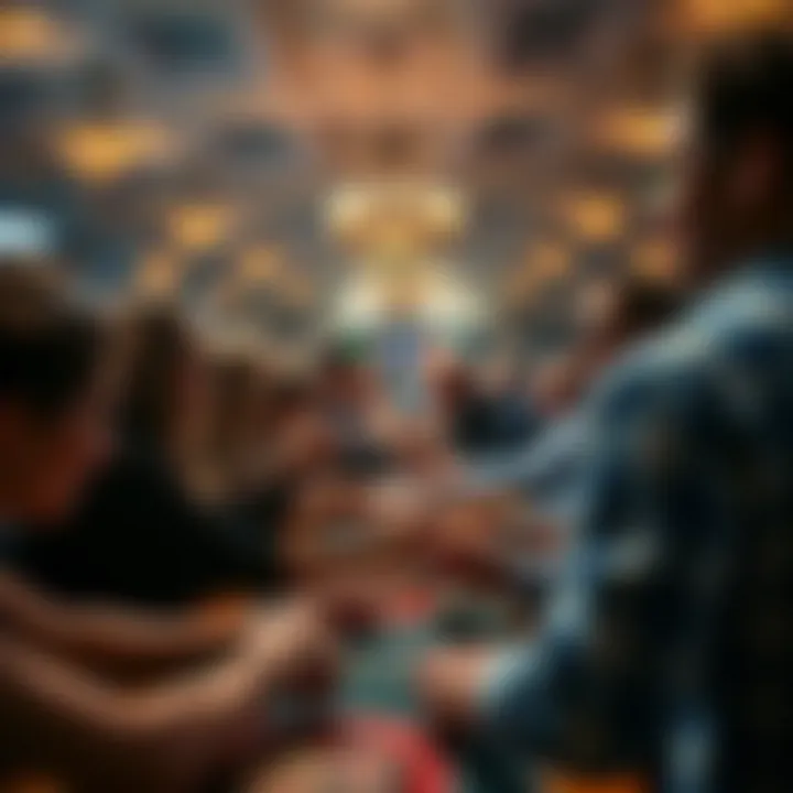 Celebration of Wins An engaging gathering of players celebrating a bingo win, highlighting social interaction