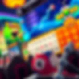A vibrant online bingo game interface showcasing colorful cards and dynamic gameplay