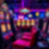 Colorful array of online slot machines displayed on a screen