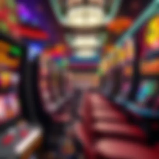 Virtual casino environment with slot machines