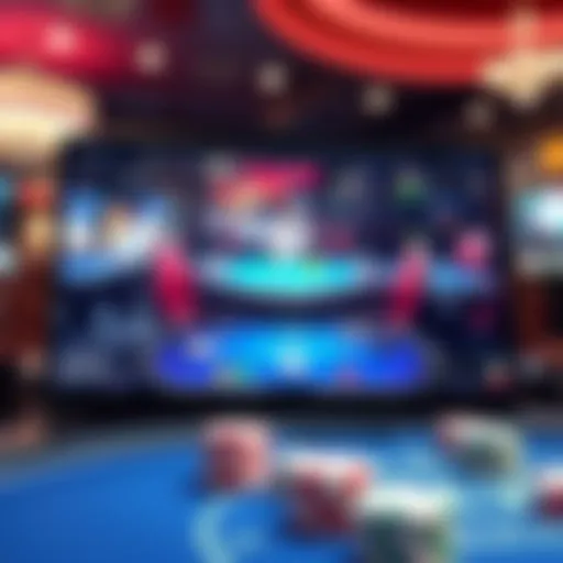 A sleek interface of an online poker browser showcasing vibrant tables and user-friendly navigation.