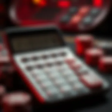 Calculator displaying probabilities for betting