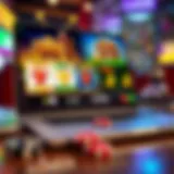 A captivating laptop interface showcasing various free slot games.