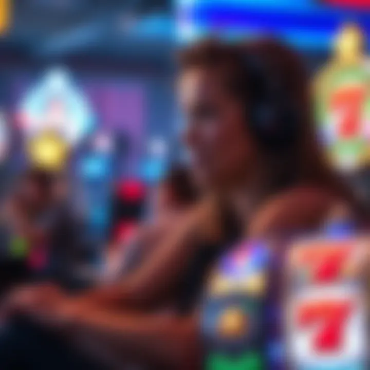 Player immersed in an online gaming experience