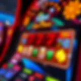 Vibrant digital slot machine interface