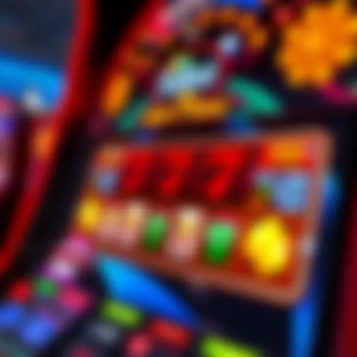 Vibrant digital slot machine interface