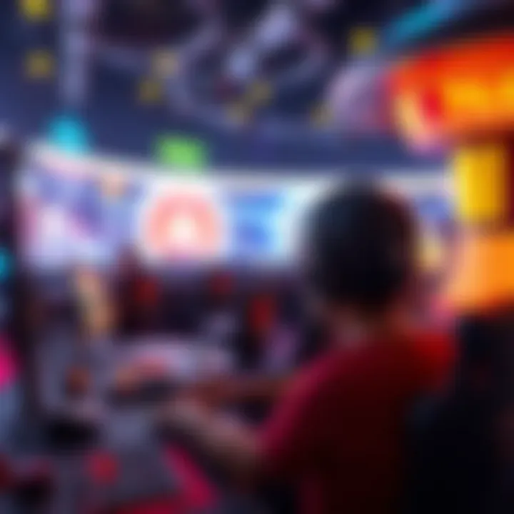 A futuristic depiction of online gaming trends and innovations