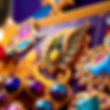 Close-up of unique symbols and icons in the slot