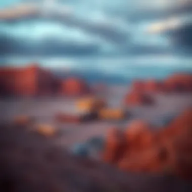 A stunning view of a desert landscape surrounding Las Vegas