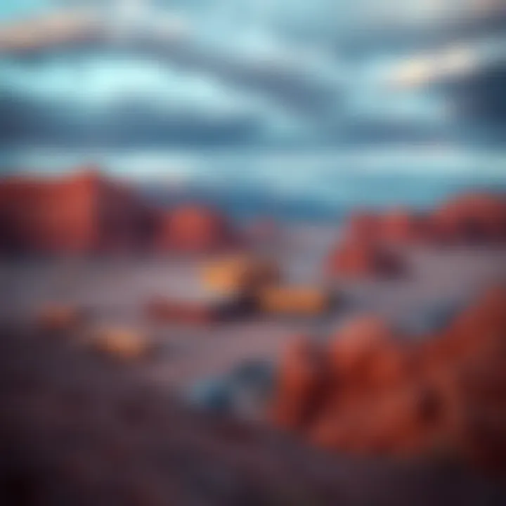 A stunning view of a desert landscape surrounding Las Vegas