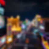 A panoramic view of the Las Vegas Strip at night